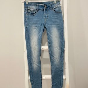 Between Us Light Wash Double Button Jeans